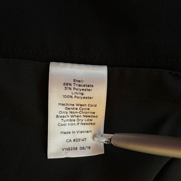 Talbots Black Dressy Side Zip Black Lined Dress Pants Women’s Size 14 - Picture 8 of 9